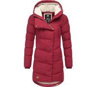 Ragwear Pavla Intl Women's Waterproof Winter Coat Warm Quilted Coat Long with Hood XS-6XL, Dark Red25, M