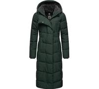 Ragwear Pavla Women's Winter Coat Warm Quilted Coat Long with Hood XS-6XL, Dark Green23, S