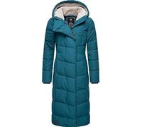 Ragwear Pavla Women's Winter Coat Warm Quilted Coat Long with Hood XS-6XL, Deep Ocean23, S