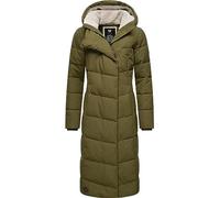 Ragwear Pavla Women's Winter Coat Warm Quilted Coat Long with Hood XS-6XL, Light Olive23, XXXL