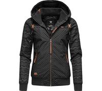 Ragwear Women's Warm Waterproof Winter Jacket with Hood Nuggie Zig Zag Intl. XS-6XL, Black22, M
