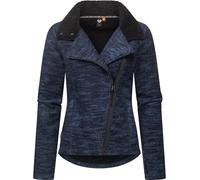 Ragwear YOUMODO Women's Sweat Jacket with Teddy Fur Lining Saskie Melange XS - 3XL, navy, L