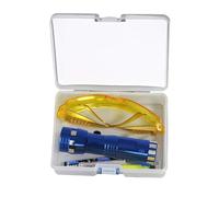 Ragyzity AC Leak Detector Kit Automotive, Auto Air Conditioner Flashlight Leak Detector Tool, Fluorescent Protective Glasses Air Conditioning Accurate Leak Detector Kit, UV Oil Dye Leak Detection Kit