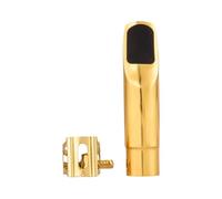 Ragyzity Alto Sax Saxophone Mouthpiece with Ligatures, Alto Sax Ligature Alto Saxophone Ligature, Brass Metal Eb Alto Tenor Sax Mouthpiece 5C for Sax Mouthpiece Instrument (5C)