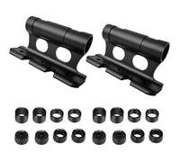 Ragyzity Bike Fork Mount, 2PCS Bicycle Fork Mount Truck Block, Quick Release MTB Thru Axle Carriers Aluminum Alloy Bicycle Fork Bracket Frame, 8 Removable Fittings 100×5/100×12/100×15/110×15mm