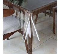 Ragyzity Clear PVC Tablecloth Protector, 60 x 84 Inch, Rectangle Table Cloth Protector Oil Spill Proof Wipe Clean Table Cover, Desk Mat, Home Dining Room