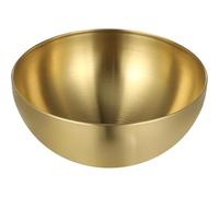 Ragyzity Stainless Steel Mixing Bowl, 1.5L Large Gold Serving Bowl, Kitchen Salad Bowls, Multi-Function Serving Bowls for Fruit, Ramen, Pasta, BBQ, Dishwasher Safe, Unbreakable and Reusable