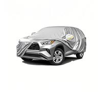 RAHALOY Breathable Lightweight Full Car Cover for Toyota Highlander,Moisture-Proof,Waterproof,Scratch-Resistant,Travel-Friendly,Sun Protection,Fit for SUV (Silver Highlander 2008-2013)
