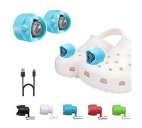 RAHAN Rechargeable Headlights 2 Pieces LED Lights for Shoe, Waterproof Hands-Free Flashlights with 3 Lighting Modes, Novelty Clog Lights for Camping, Walking The Dog