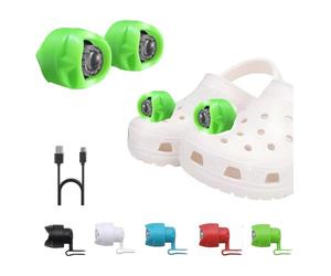 RAHAN Rechargeable Headlights for Shoe, 2 Pieces LED Lights, Waterproof Hands-Free Flashlights with 3 Lighting Modes, Novelty Clog Lights for Camping, Walking the Dog