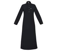 Raheb Men’s Traditional Saudi Thobe - Classic Long Sleeve Jubba, Premium Fabric, Elegant Design, Comfortable for Daily & Formal Wear (Black, 58 X Large)