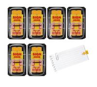 Raheem 200 Pcs Sign Here Stickers, Post it Notes Adhesive Sign Here Tabs Flags Sticky Signature Arrow Labels Stickers Message Colors Arrow Flags for Documents Notebooks Home Office Supplies