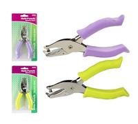 Raheem 2PCS Hole Punch, single hole Punchers 6mm + 3mm Handheld Metal Small Hole Punch Single with Soft Grip, Ideal for Children for DIY Craft Tags Clothing Ticket Scrapbook Tool (Green, Purple)
