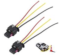 Raheem 2PCS Parking Sensor Kit 3 Pin Connector Parking Sensor Pigtail Plug for VW Audi Skoda Seat Compatible with 4F0973703 4H0973703 Pre-wired 20cm Secure Connection for Quick Repair & Replacement