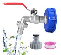 Raheem 3/4" S60X6 IBC Tank Fittings | Brass 3/4" S60X6, IBC Hose Adapter, Leakproof Gasket, for Water Butts & IBC Taps, Hand-tight Fit