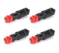 Raheem 4 Pcs 12-24V Car Lighter Socket Power Plug Connection Male Adaptor 120W Car Aux Socket Plug Connector Universal Safety Plug Cigarette Lighter Socket for Truck Car Boat Motorcycle Red
