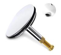 Raheem 43mm Pop Up Bath Plug Premium Bath Plug Replacement Adjustable Bath Plug with Screw Universal Fit for Bathtub & Sink Durable Metal Pop-Up Plugs for Wash Basins & Baths (Chrome Finish)
