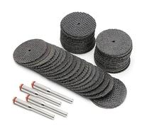 Raheem 54Pcs 32mm Dremel Cutting Discs with 4Pcs 402 Mandrels Fiberglass Reinforced Cut-Off Wheels Diameter Abrasive Cutting Tool Disc Included Rotary Discs Compatible with Dremel 426 426b