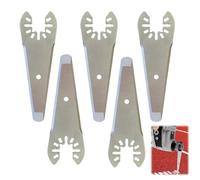 Raheem 5pcs Oscillating Multi Tools Scraper Blades,100mm Foam and Insulation Cutter Strong Scraper Tool Tapered Sealant Cutting Blade for Scraping Cutting Removing Paint Caulk Adhesive Sealant