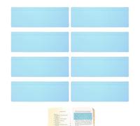 Raheem 8pcs Blue Overlay for Dyslexia Reading Ruler Guided Reading Strips Blue Tracking Highlight Colored Overlay Bookmark Reduce Visual Stress Teacher Teaching Supplies for Classroom