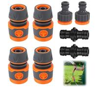 Raheem Gardena Hose Coupling Set, 4 Hose Connectors + 2 Hose Tap Connectors + 2 Double Plug Garden Hose for Tap, Garden Hose, Garden Watering, Car Wash, Pack of 8