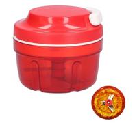 Raheem Manual Onion Cutter with Pulley Vegetable Onion Chopper Household Drawstring Design for Chilli/Onions/Vegetables/Nuts/Fruit/Peppers/Meat/Garlic/Puree Foods (Red)