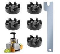 Raheem Pack of 5 9704230 Coupling Rubber Mixer Coupling Spindle Tool Replacement Part Blender Coupler Replacement Parts for KitchenAid Models KSB52, KSB5, 5KSB52 and 5KSB5 Including Mounting Key