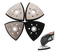 Raheem Set of 4 Sanding Plates, Triangle, 93 mm Sanding Plate for Fine Sanding Plate, Multitool Sanding Plate for Precision Work on Wood, Metal, Grinding, Rust Removal and More