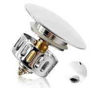 Raheem Universal Pop Up Bath Plug Replacement Anti-Clogging Leak Proof Drain Stopper with Hair Catcher Filter Easy Clean Standard Fit Replacement Drain Plug for Bathroom Drain, Sink, Basin,and Bathtub