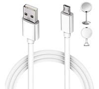 Rahhaze 5 Ft Micro USB Charging Cord Fit for Simplehuman Mirror 5" 8" Round Lighted Makeup Mirror Charger Adapter - White