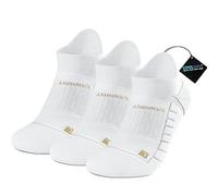 Rahhint Pro Coolmax Anti-Blister Cushioned Running Socks Ankle Compression for Women and Men, Lightweight Summer Marathon Walking Training (3 Pairs)