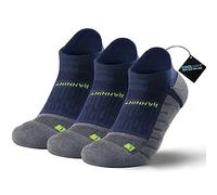 Rahhint Pro Coolmax Anti-Blister Cushioned Running Socks Ankle Compression for Women and Men, Lightweight Summer Marathon Walking Training (3 Pairs)