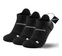 Rahhint Pro Coolmax Anti-Blister Cushioned Running Socks Ankle Compression for Women and Men, Lightweight Summer Marathon Walking Training (3 Pairs)