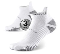 Rahhint Running Trainer Men Socks Cushioned Arch Support Anti Blister COOLMAX Quick Dry Short Anti Slip for Sport Golf Marathon