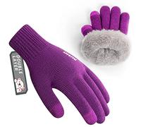 Rahhint Wool Kids Gloves for Boys Girls Winter Thermal Double Knit Gloves with Insulated Fleece Lined Keep Hand Warm Children Toddler Gift 3-15 Years