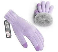 Rahhint Wool Kids Gloves for Boys Girls Winter Thermal Double Knit Gloves with Insulated Fleece Lined Keep Hand Warm Children Toddler Gift 3-15 Years