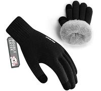 Rahhint Wool Kids Gloves for Boys Girls Winter Thermal Double Knit Gloves with Insulated Fleece Lined Keep Hand Warm Children Toddler Gift 3-15 Years