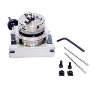 RAHISH TOOLS 3" inch / 80 mm Milling Rotary Table + 65mm Self Centering Chuck + Back Plate and T-Nuts (4-5 Days delivery)