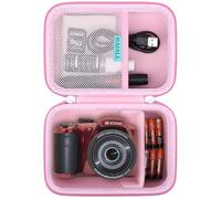 RAIALL Camera Case for Kodak PIXPRO AZ405/AZ425/AZ255/AZ401/AZ528 Digital Camera, Vlogging Camera Hard Carrying Case Protective Travel Bag, Mesh Pocket for Battery, SD Card and USB Cable, Pink
