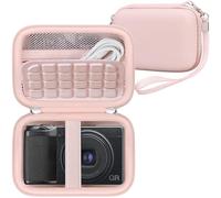 RAIALL Camera Case for Ricoh GR IIIx/Ricoh GR III Digital Camera, Point and Shoot Cameras Travel Bag, Protective Storage Holder for USB Cable, Battery and SD Cards, Pink
