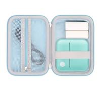 RAIALL Carrying Case for VFU/INVISEN Label Maker Machine, Mini Label Printer Portable Thermal Printer Travel Bag, Sticker Maker Storage Holder, Mesh Pocket for Label Paper, Blue