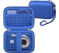 RAIALL Digital Camera Case for Kodak PIXPRO FZ55/FZ53/FZ45/FZ43/C1 Camera, Point and Shoot Vlogging Camera Hard Travel Bag, Mesh Pocket for Charging Adapter, USB Cable, SD Card and Batteries, Blue