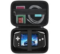 RAIALL Hard Carrying Case for Anbernic RG 34XX Handheld Game Consoles, RG34XX Classic Retro Gaming Console Travel Storage Bag Holder, Mesh Pocket for USB Type-C Cable and SD Card, Black