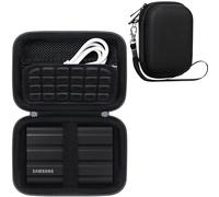 RAIALL Hard Carrying Case for Samsung T7 Shield Portable SSD 1TB 2TB 4TB, External Hard Drive Storage Travel Bag, Mesh Pocket for USB Cable Accessoriess, Black