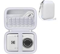 RAIALL Hard Carrying Case for Samsung T7 Shield Portable SSD 1TB 2TB 4TB, External Hard Drive Storage Travel Bag, Mesh Pocket for USB Cable Accessoriess, White