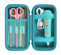 RAIALL Hard Storage Case Compatible with 3Doodler Start+ Essentials (2024) 3D Pen Set for Kids, 3D Printing Pen Travel Organizer Holder, Extra Mesh Pocket Fits Plastic Filaments, Charging Cable, Green