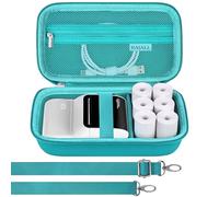 RAIALL M100 Label Maker Case for NelkoGlobal M100 Label Printer, Portable Mini Bluetooth Thermal Sticker Maker Carrying Bag, Hard Container Storage Holder Organizer for Printer Labels, Cable, Green