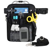 RAIALL Nurse Fanny Pack, Nurse Tool Belt with Medical Gear Pockets, Tape Holder, Nurse Waist Pouch Organizer with Utility Storage for Stethoscopes, Bandage Scissors and Other Emergency Supplies, Black