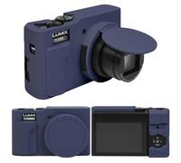 RAIALL Silicone Case for Panasonic LUMIX DC-TZ99 Point and Shoot Camera, LUMIX DC-TZ99 Soft Protective Silicone Sleeve Holder, Travel Lightweight Rubber Cover with Removable Lens Cover, Blue