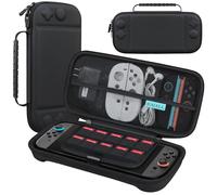 RAIALL Switch 2 case for Nintendo Switch 2, Switch 2 Hard Travel Case, Protective Portable Carry Case Shell Pouch with Pockets for 10 Game Cards and Switch 2 Accessories, Black